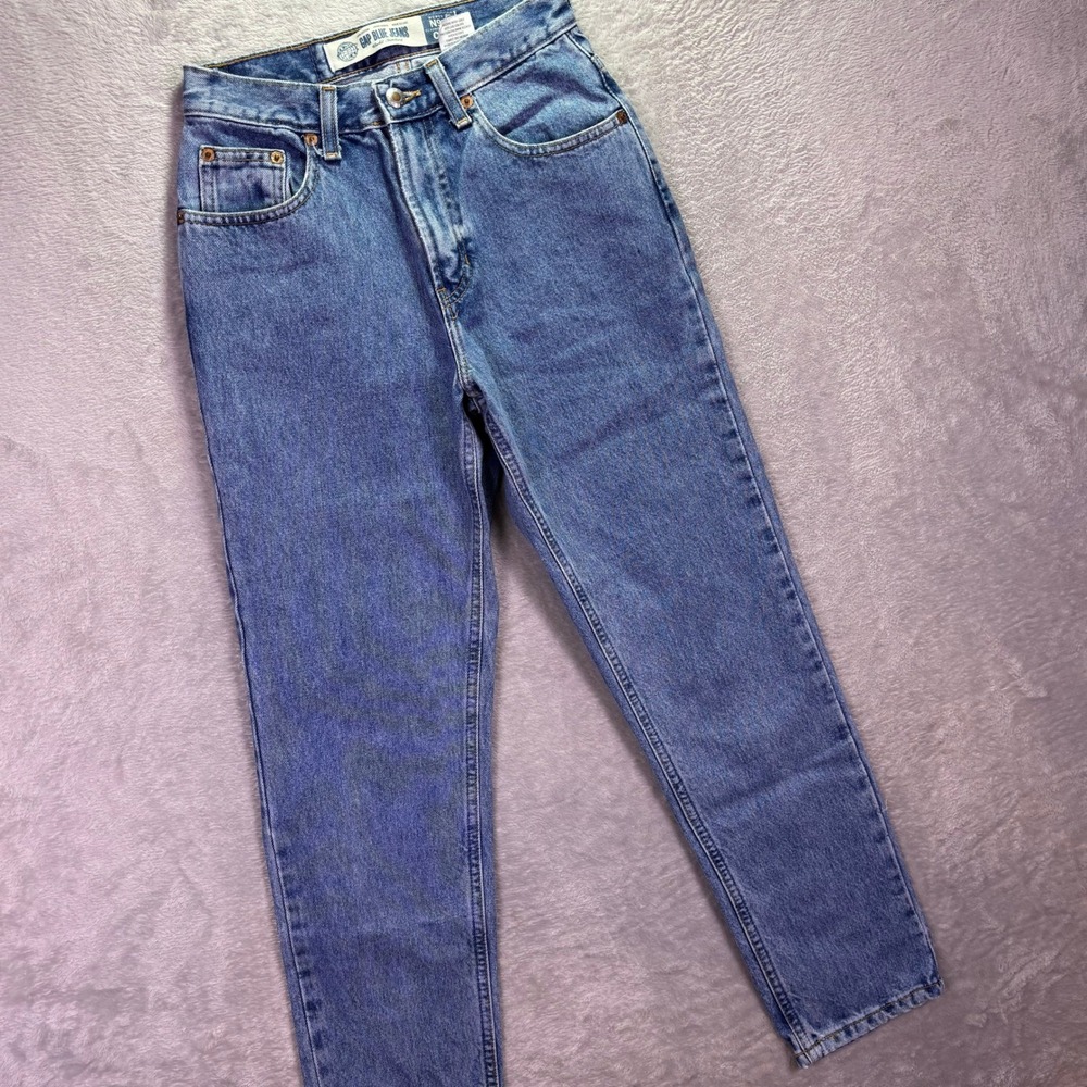 Vintage Gap Women Jeans 1 Blue Classic Fit Ankle High Rise 90s‎ Cotton No 3 CLS
